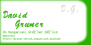 david gruner business card